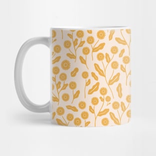 Honey Yellow Floral Cute Pattern Mug